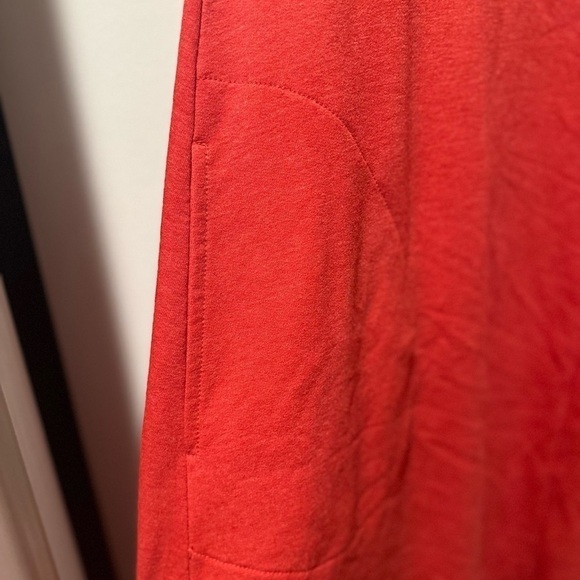 Soft Surroundings Coral Cold Shoulder Swing Dress w/Pockets Casual Size Small - Picture 6 of 9